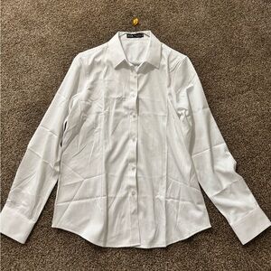 Amazon Men’s White Long-Sleeve Dress Shirt